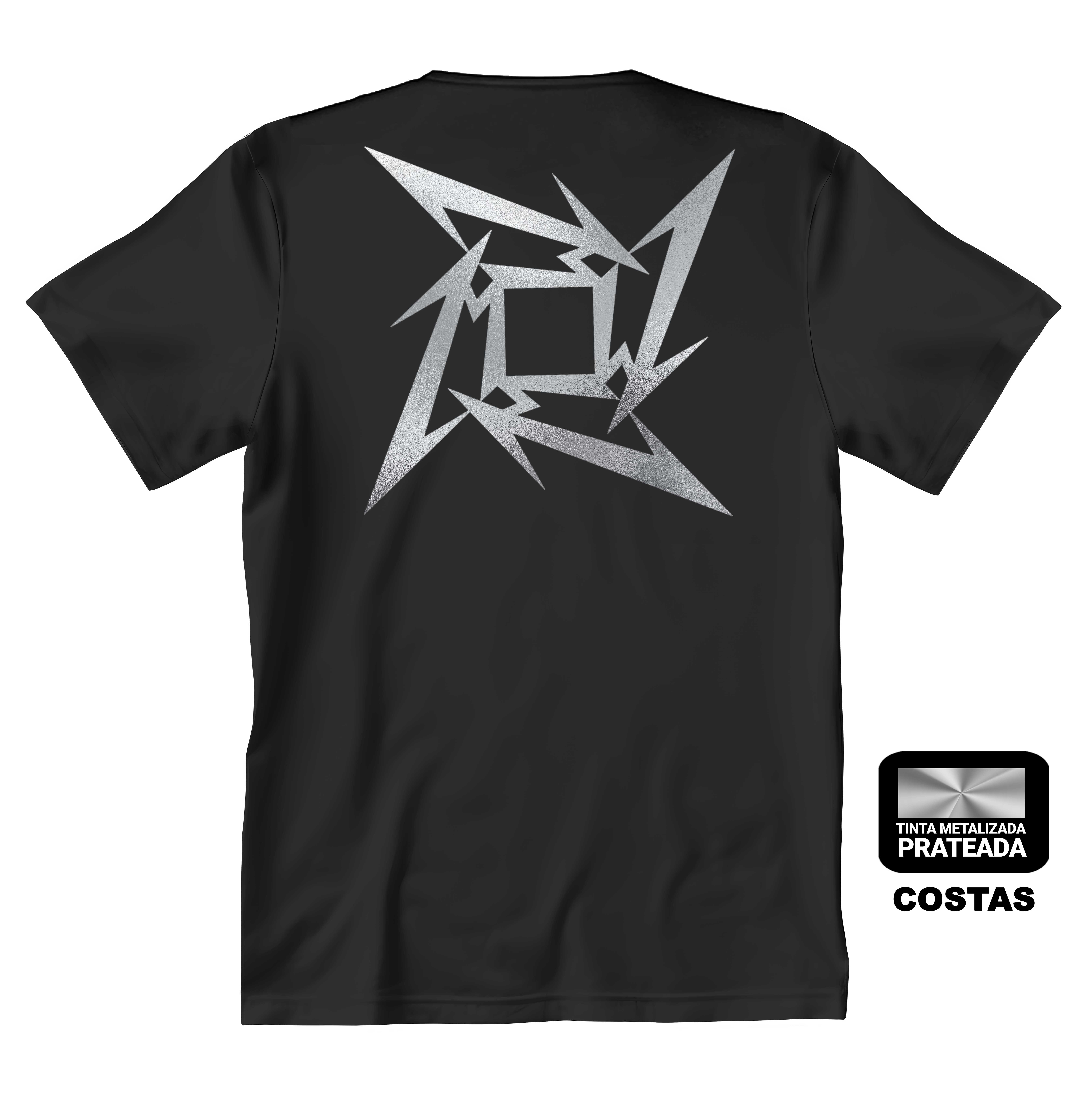 Camiseta Metallica - Frente E Costas Metalizado