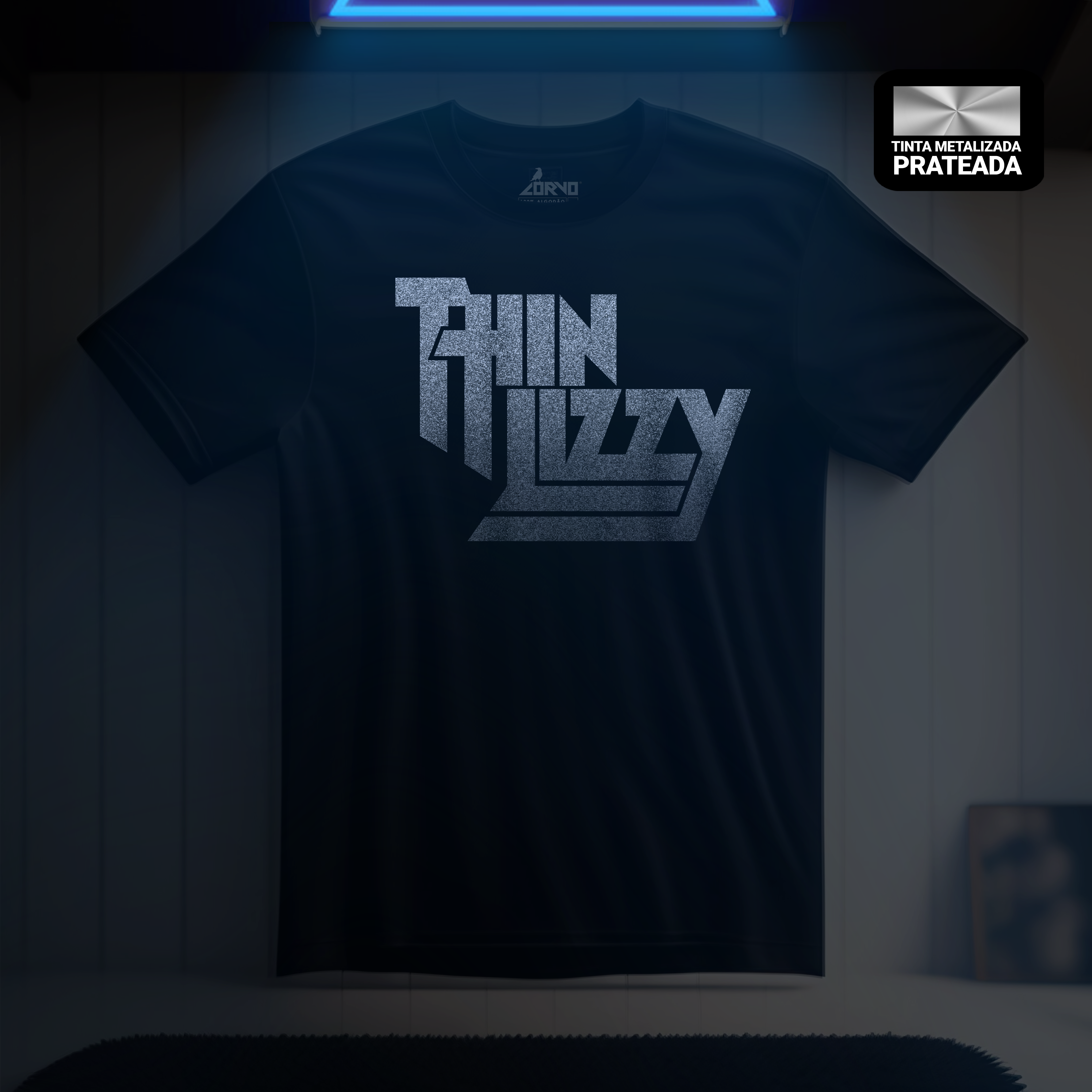 Camiseta Thin Lizzy - Silk Prateado