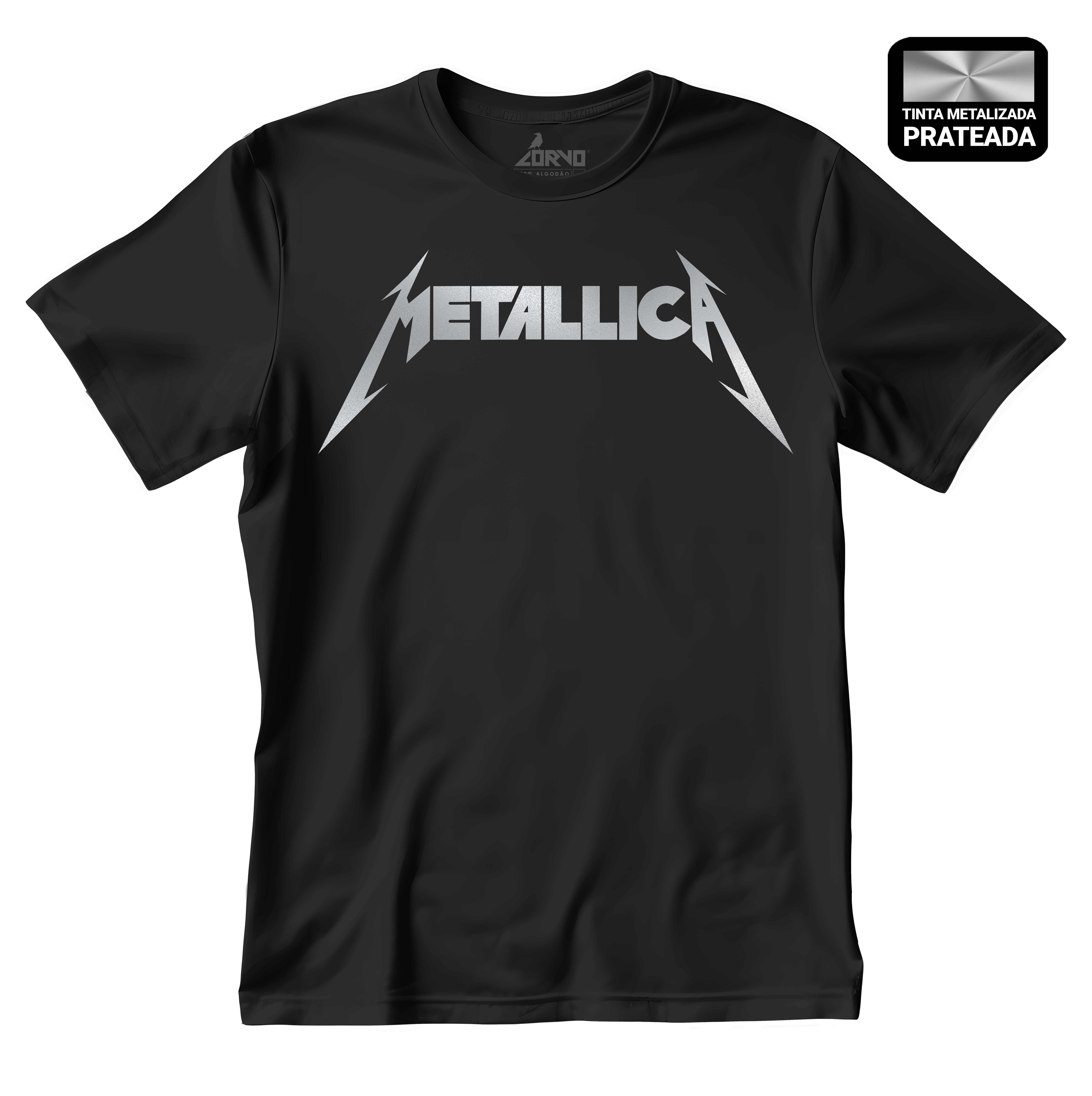 Camiseta Metallica - Frente E Costas Metalizado