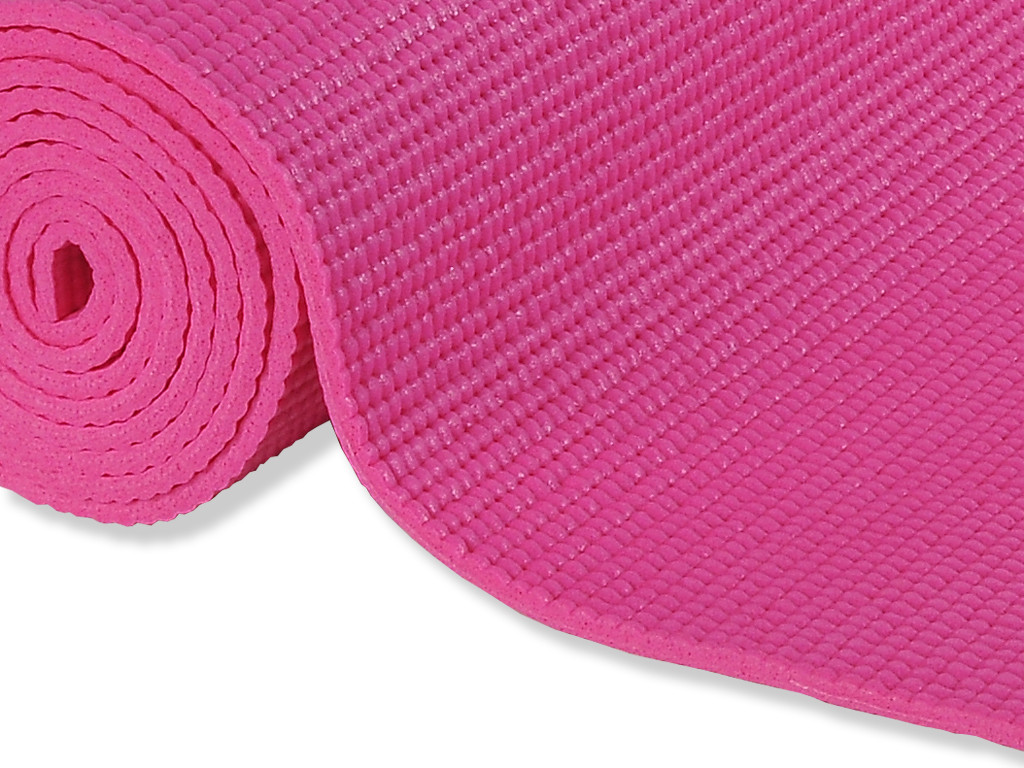 Tapis de yoga Confort Non toxiques - 183cm x 61cm x 6mm Rose Indien