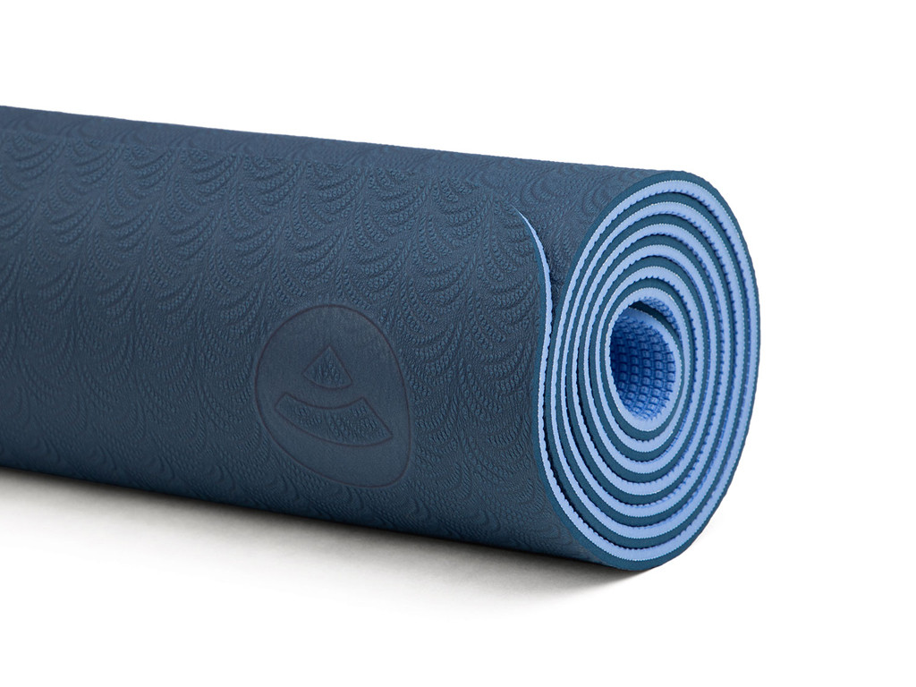 Tapis de Yoga Eco-Terre 183 cm X 60 cm x 6 mm Bleu
