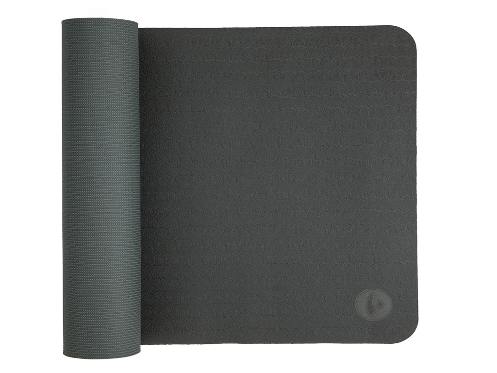 Tapis de Yoga Eco-Terre 183 cm X 60 cm x 6 mm Gris/Anthracite