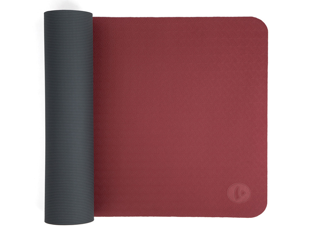 Tapis de Yoga Eco-Terre 183 cm X 60 cm x 6 mm Bordeaux