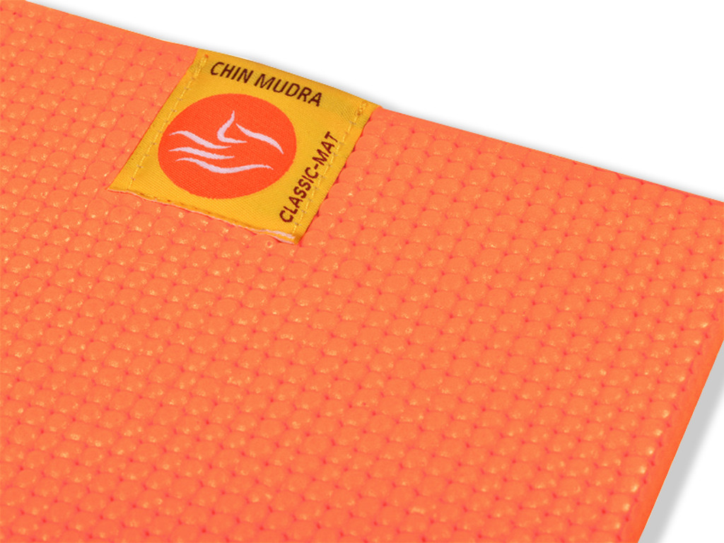 Tapis de yoga Confort Non toxiques - 183cm x 61cm x 6mm Orange Safran