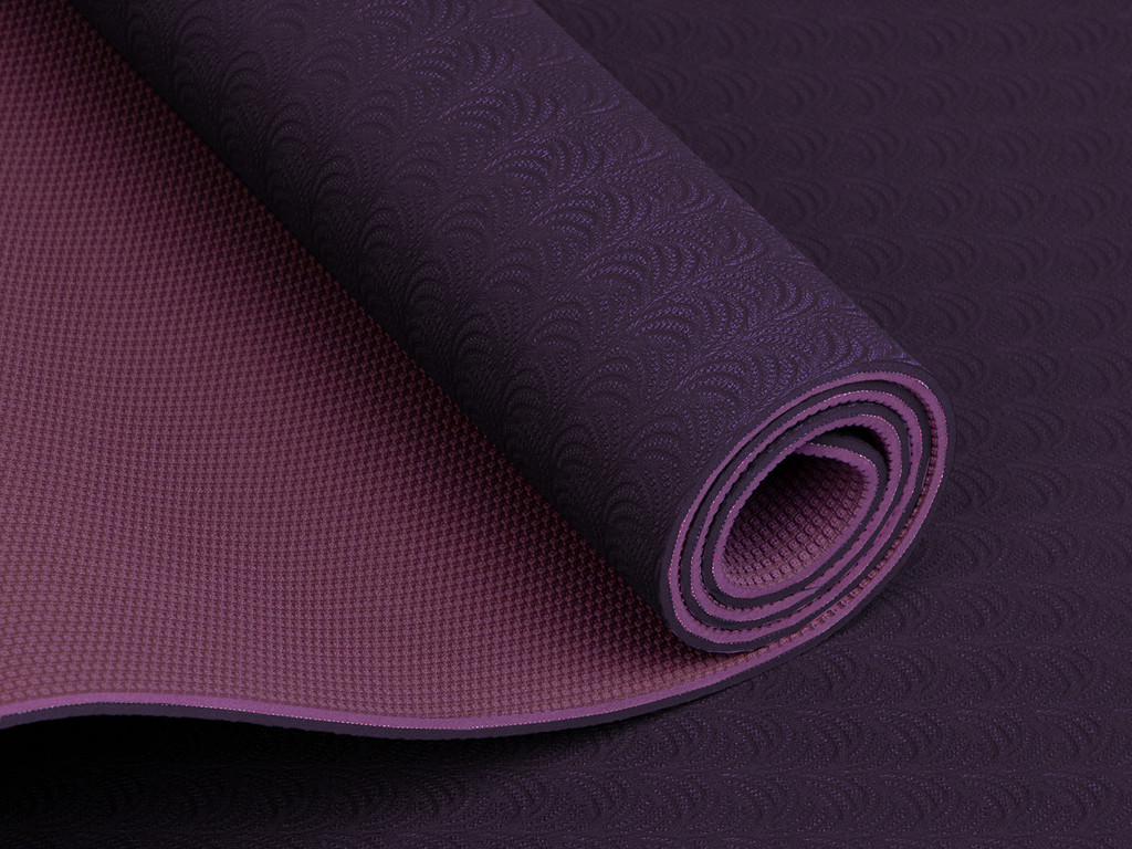 Tapis de Yoga Eco-Terre 183 cm X 60 cm x 6 mm Violet