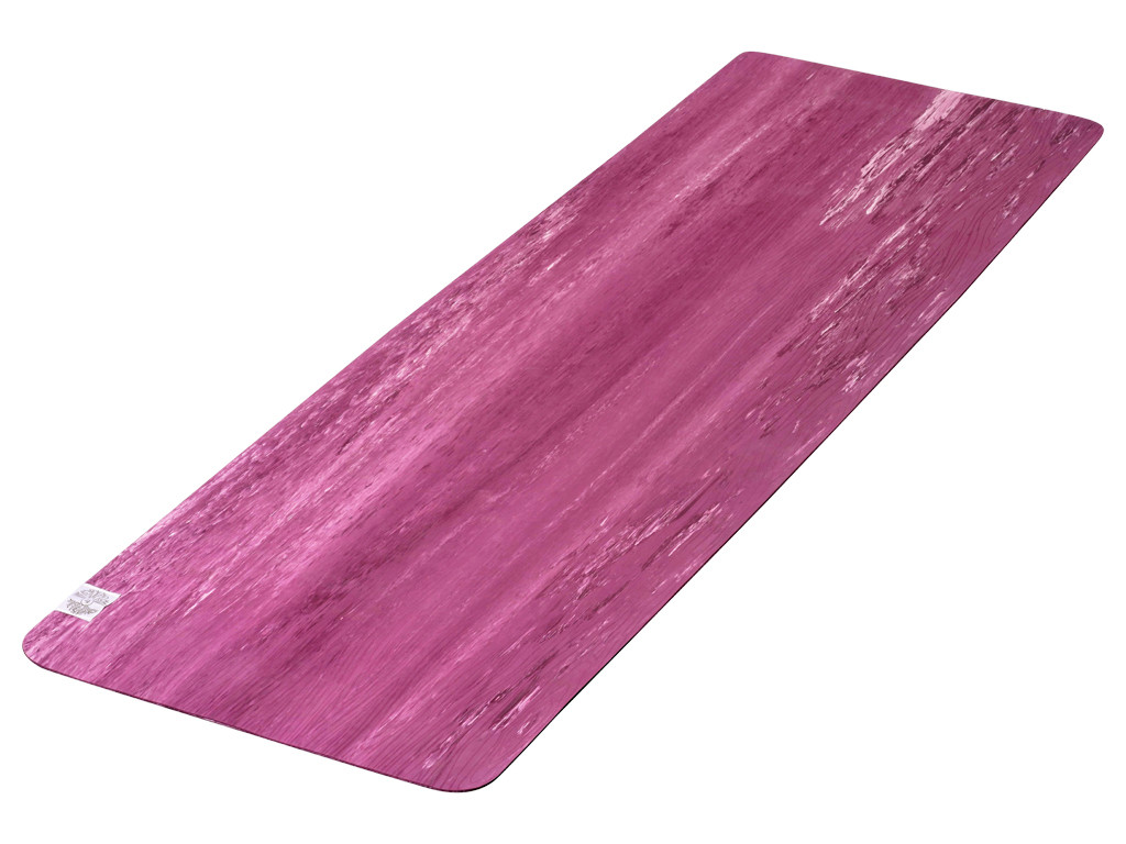 Tapis de Yoga Natural Mat 5mm 185 cm x 65 cm x 5 mm - Prune et Blanc