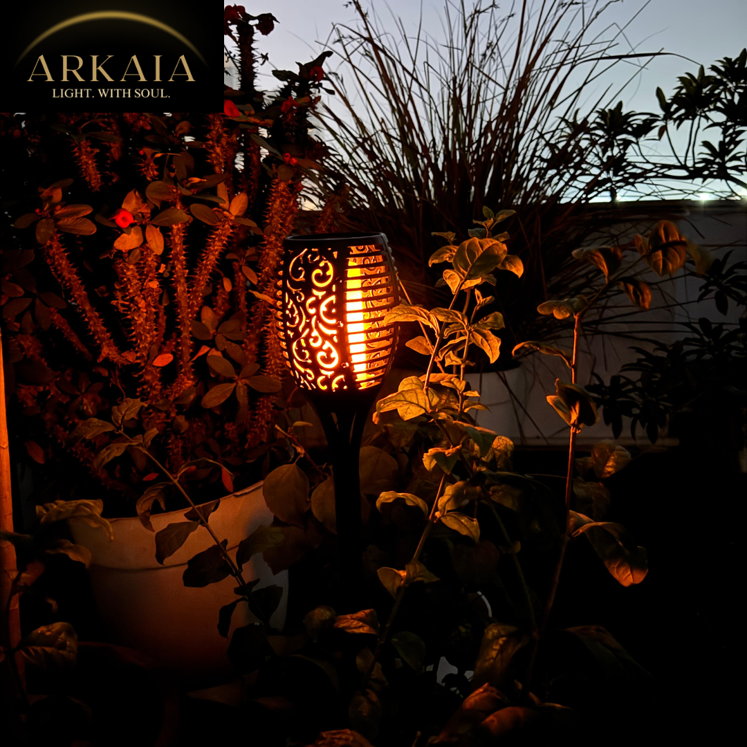 ARKAIA Solar LED Flame Garden Mashaal Light | 3-in-1 Installations