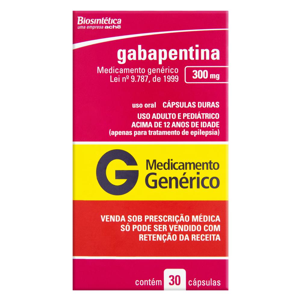 Gabapentina 300mg com 30 cápsulas duras