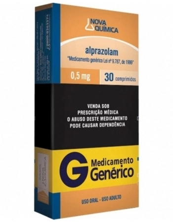 Alprazolam 0,5mg com 30 comprimidos Nova Química