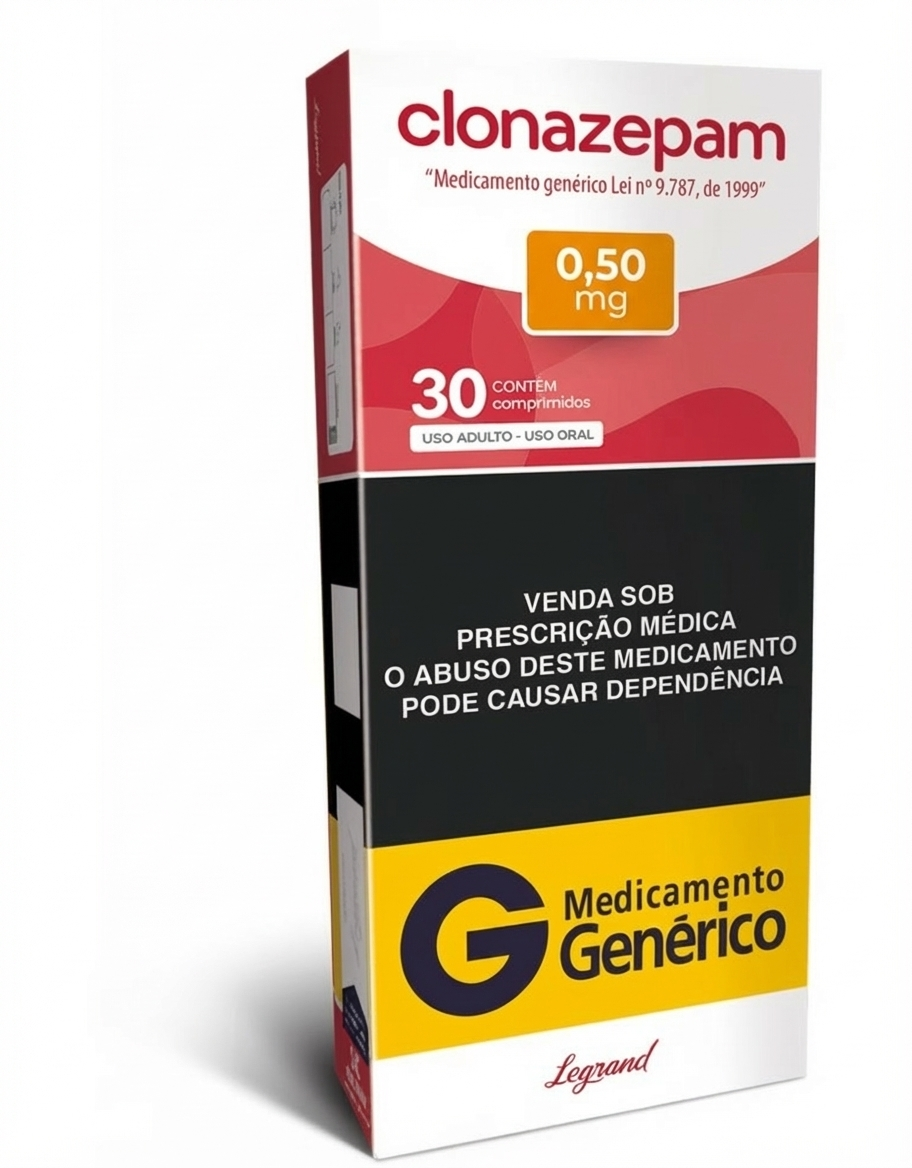 Clonazepam 0,5mg apresentação de 30 comprimidos (Promoção levando 3 caixas)