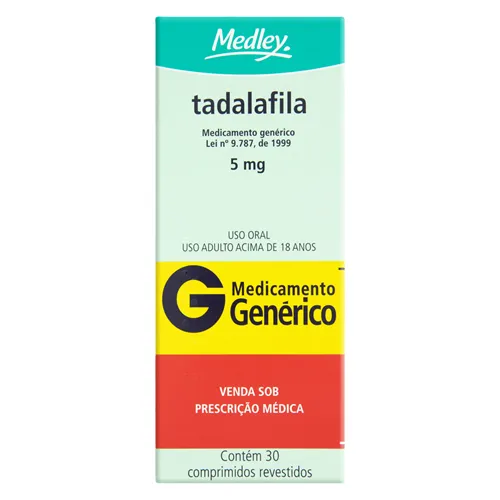 Tadalafila 5mg com 30 comprimidos