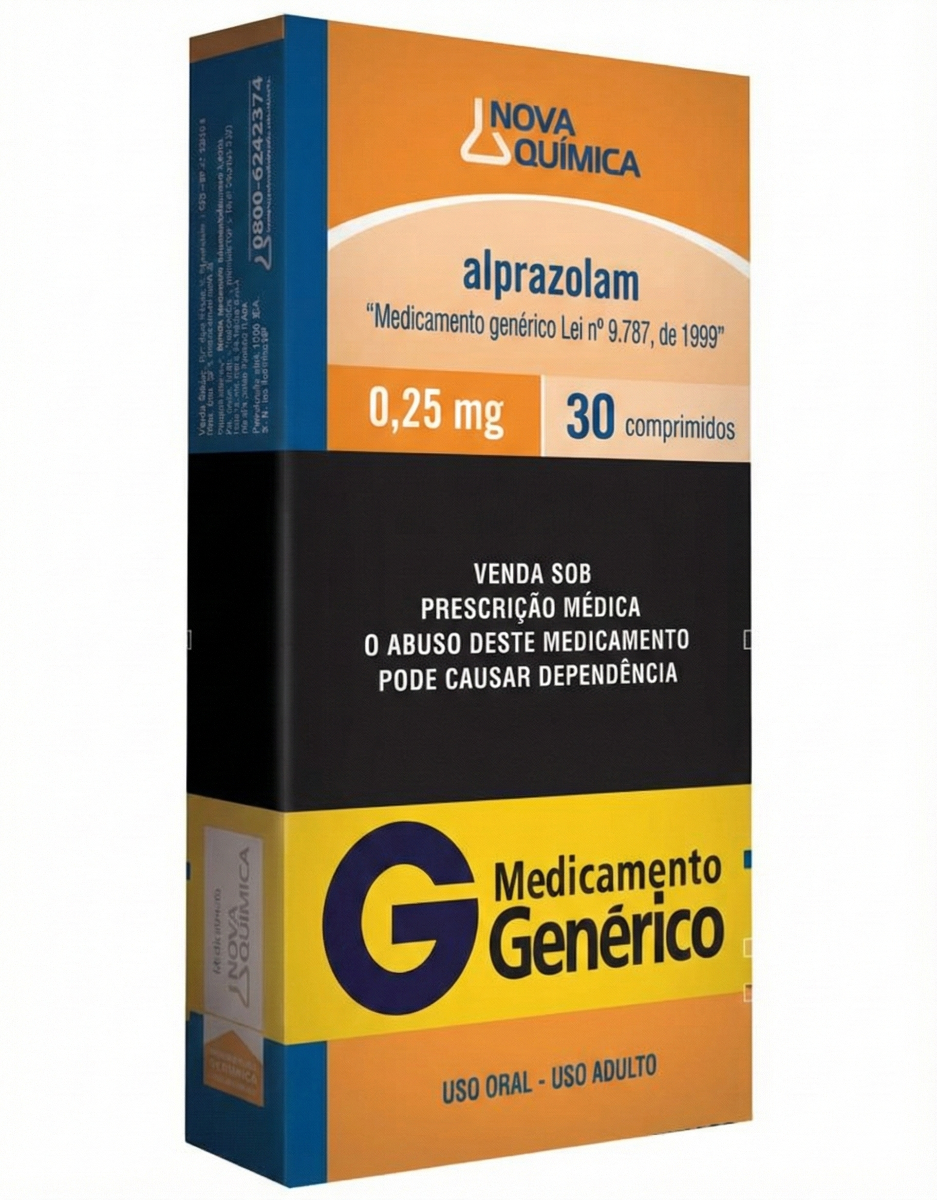 Alprazolam 0,25mg com 30 comprimidos Germed