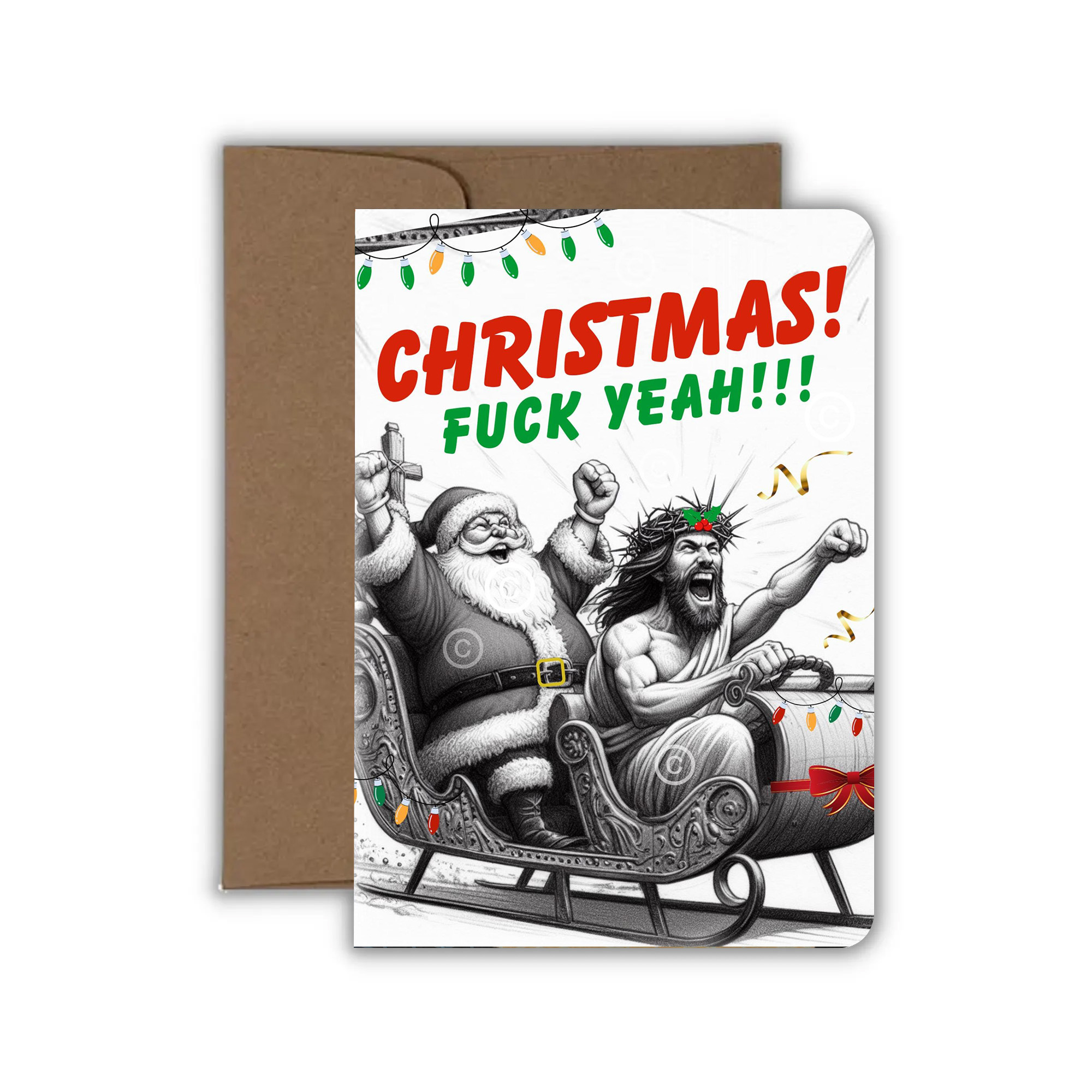Santa Funny Yeah Cards