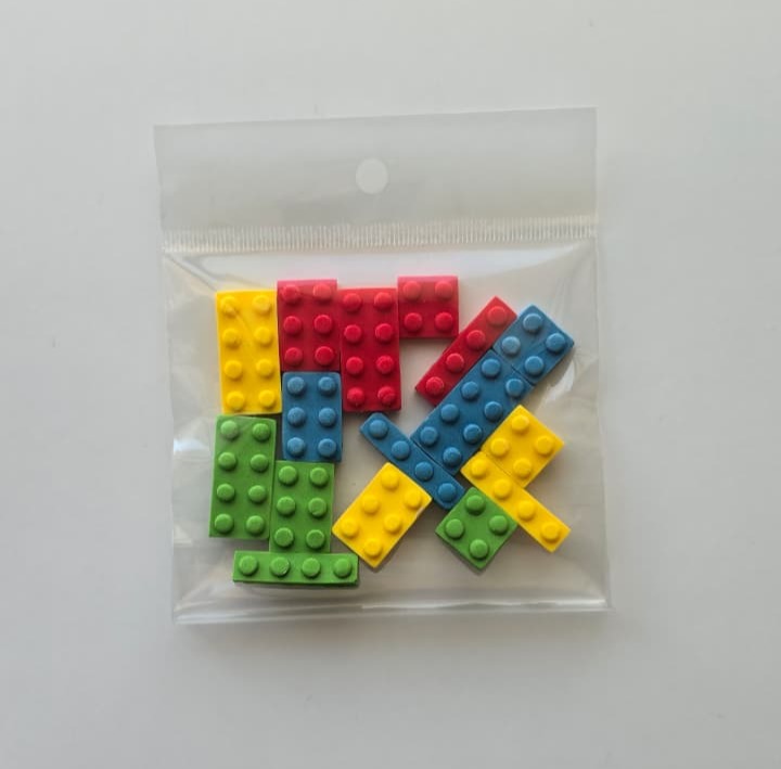 Lego blocks fondant decorations 
