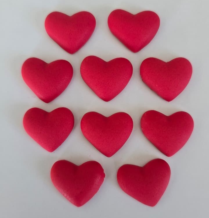Red Heart Fondant Cake Decorations