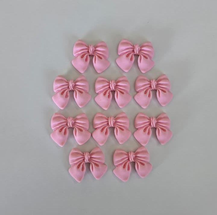 Pink Bow Fondant Cake Decorations