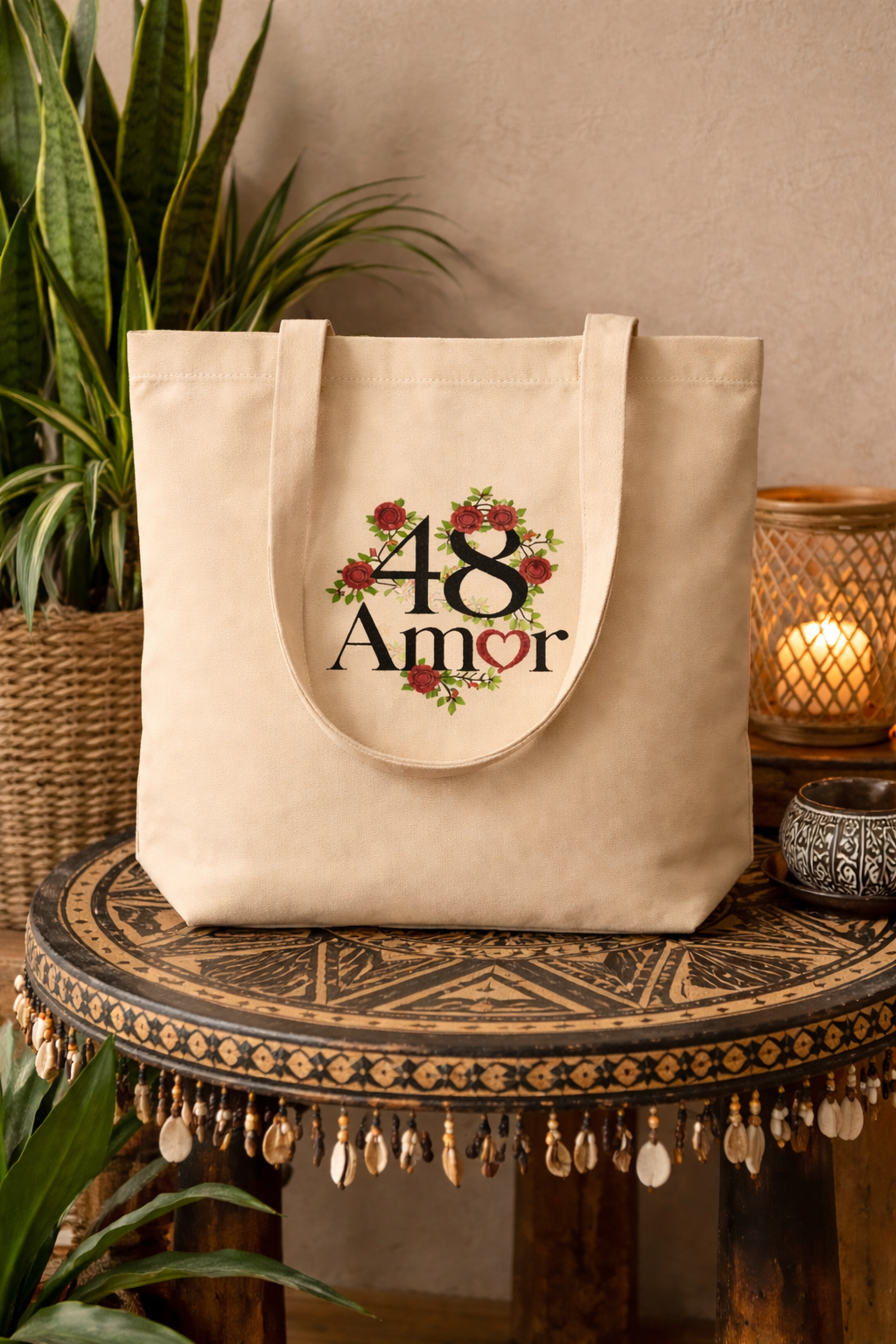 48 Amor Floral Tote Bag