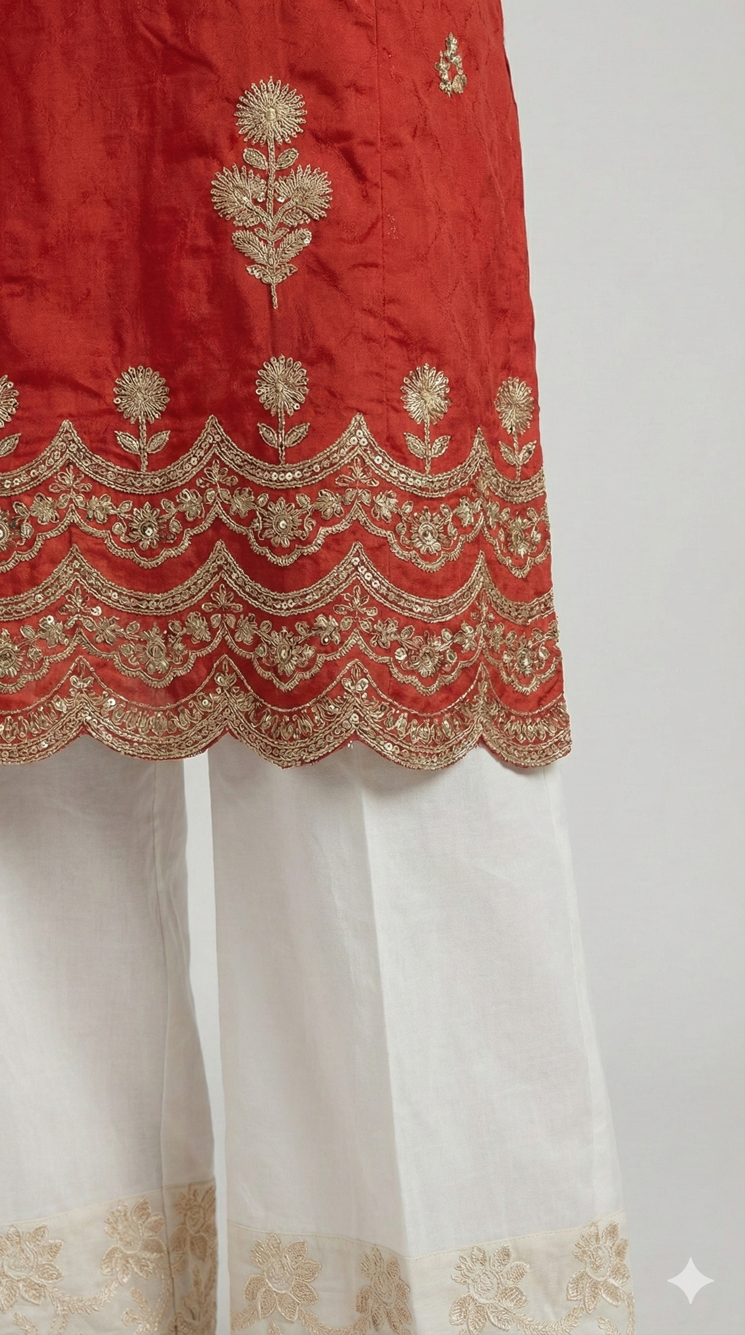 Embroidered Kurta and Palazzo Set