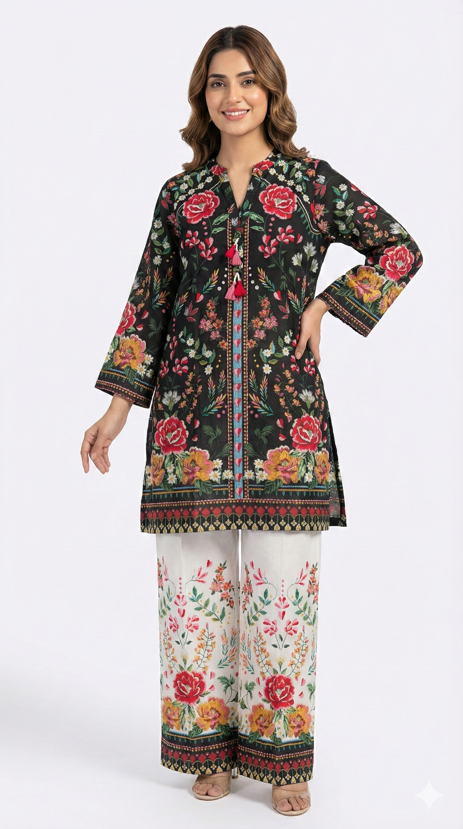 Floral Printed Two-Piece Outfit