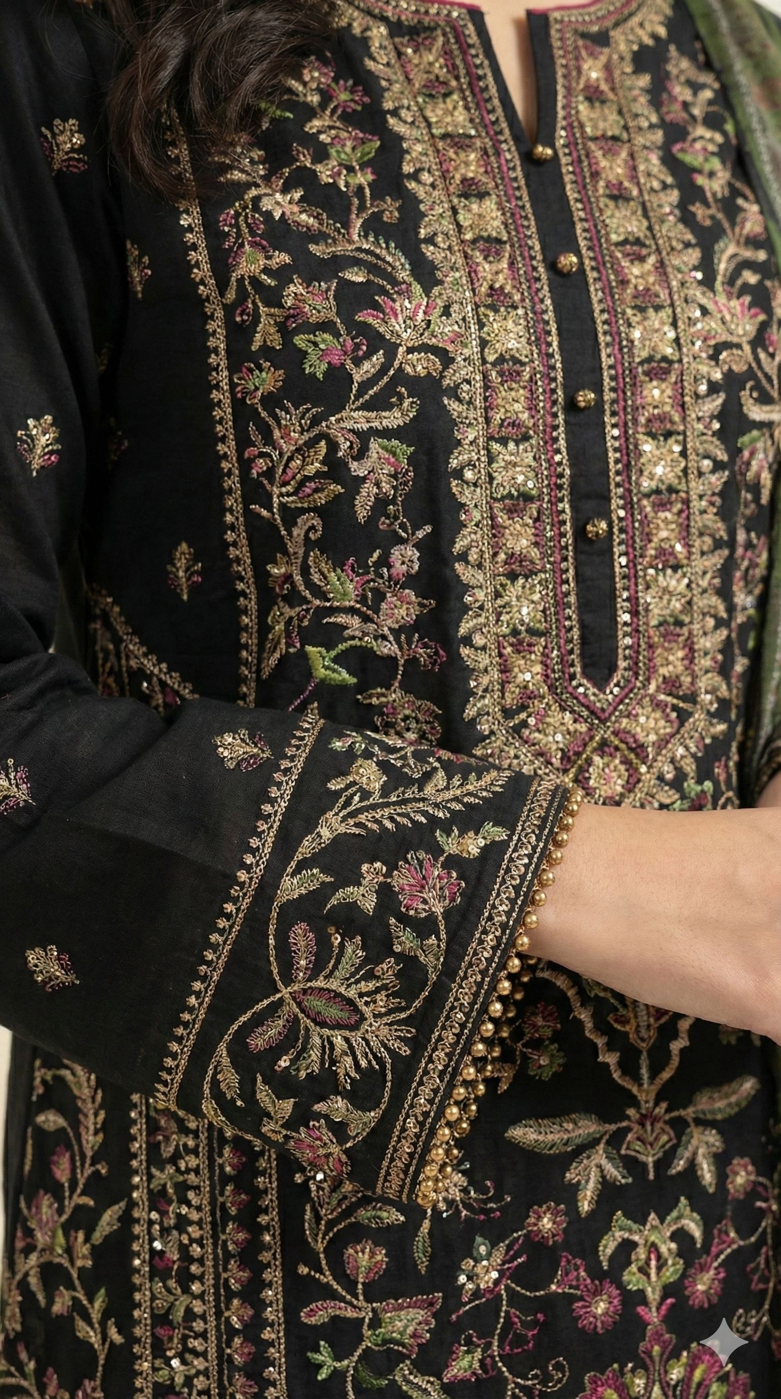 Embroidered Black Pakistani Suit