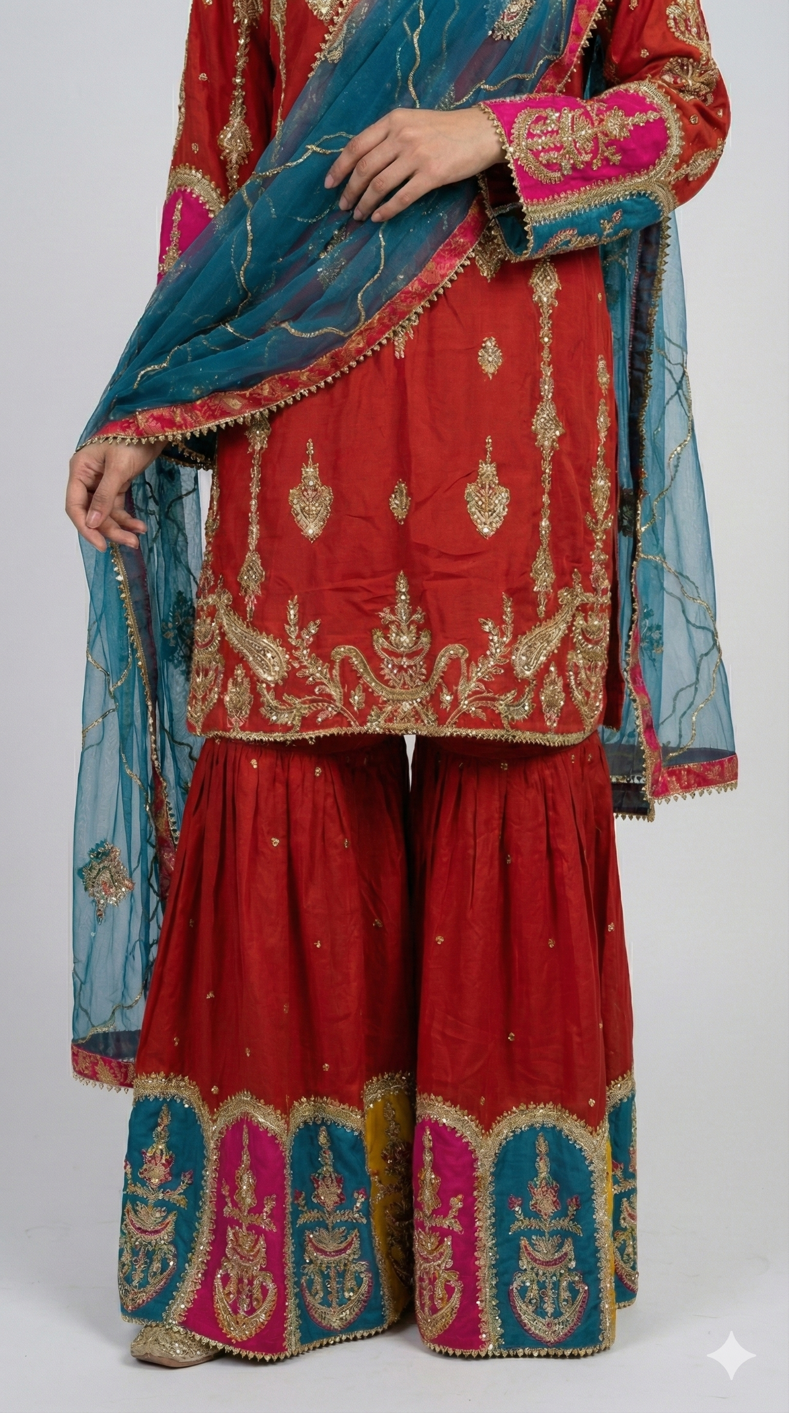Traditional Embroidered Pakistani Outfit