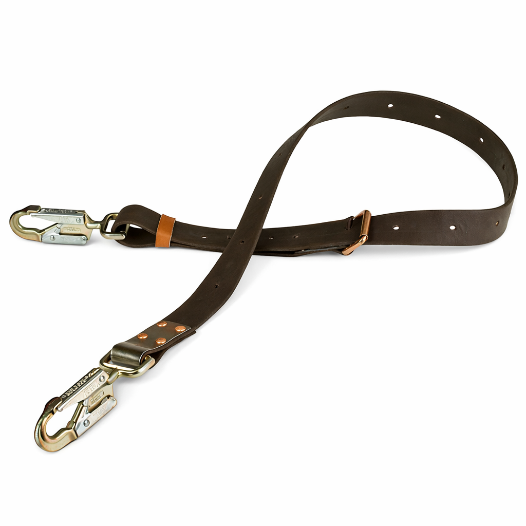 Leather positioning lanyard