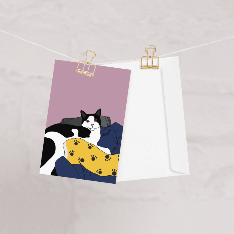 Cat in a Cast Get Well Card