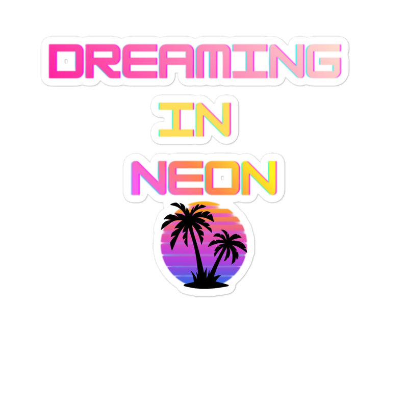 Dreaming in Neon Sticker