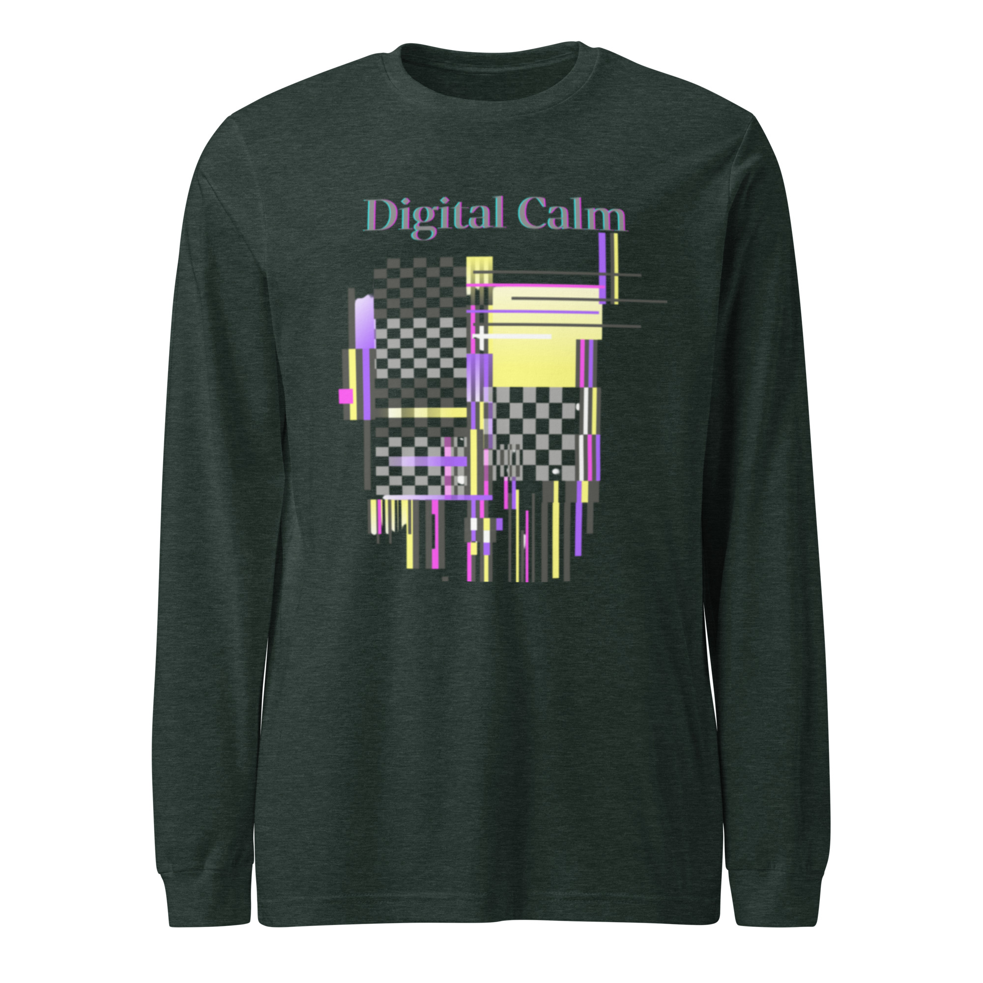 Digital Calm Graphic Long-Sleeve Tee