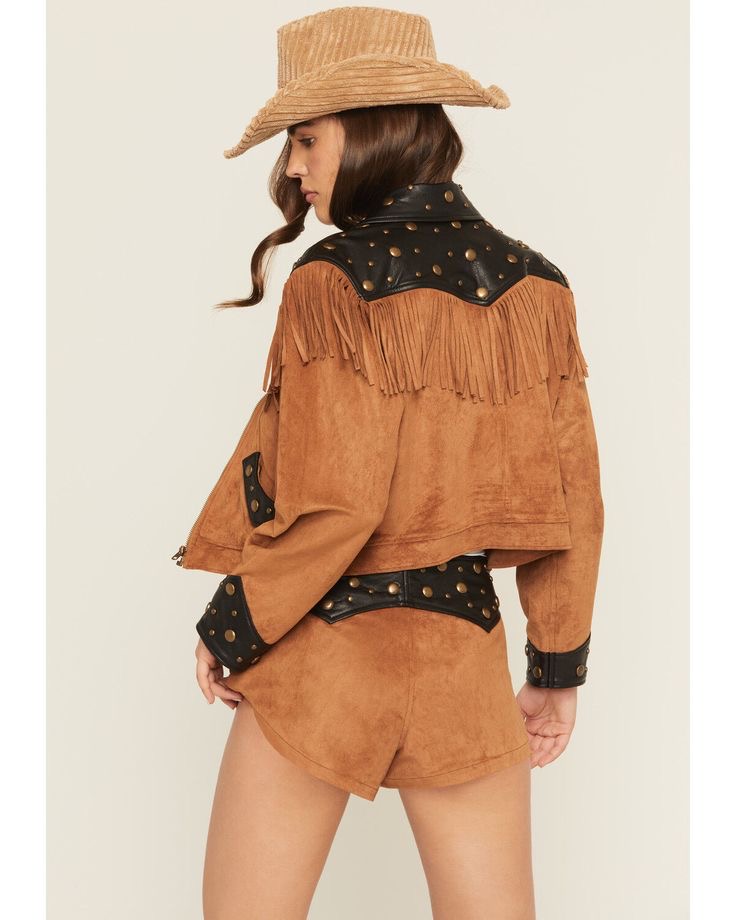 SHOW ME YOUR MUMU WOMEN’S WILSON FAUX SUEDE FRINGE JACKET