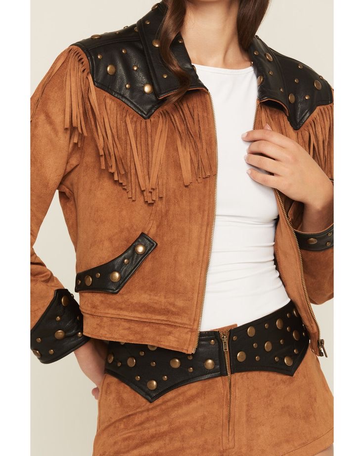 SHOW ME YOUR MUMU WOMEN’S WILSON FAUX SUEDE FRINGE JACKET