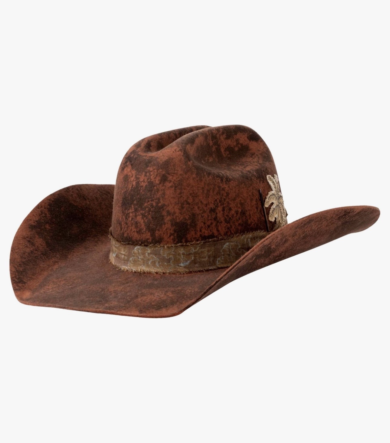 RUEDIGER STIFF COWBOY HATS 100% WOOL WIDE BRIM FELT HAT 
