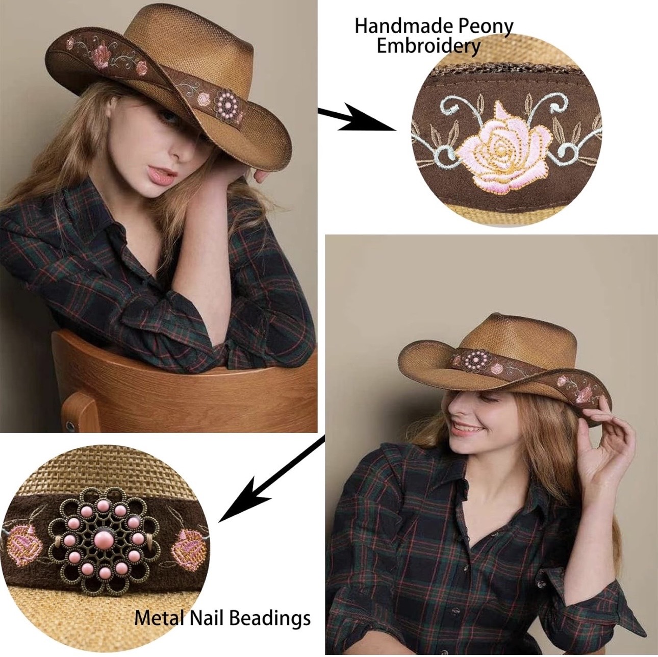 COUNTRY WESTERN COWGIRL HAT