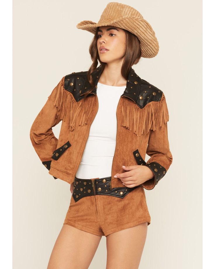 SHOW ME YOUR MUMU WOMEN’S WILSON FAUX SUEDE FRINGE JACKET