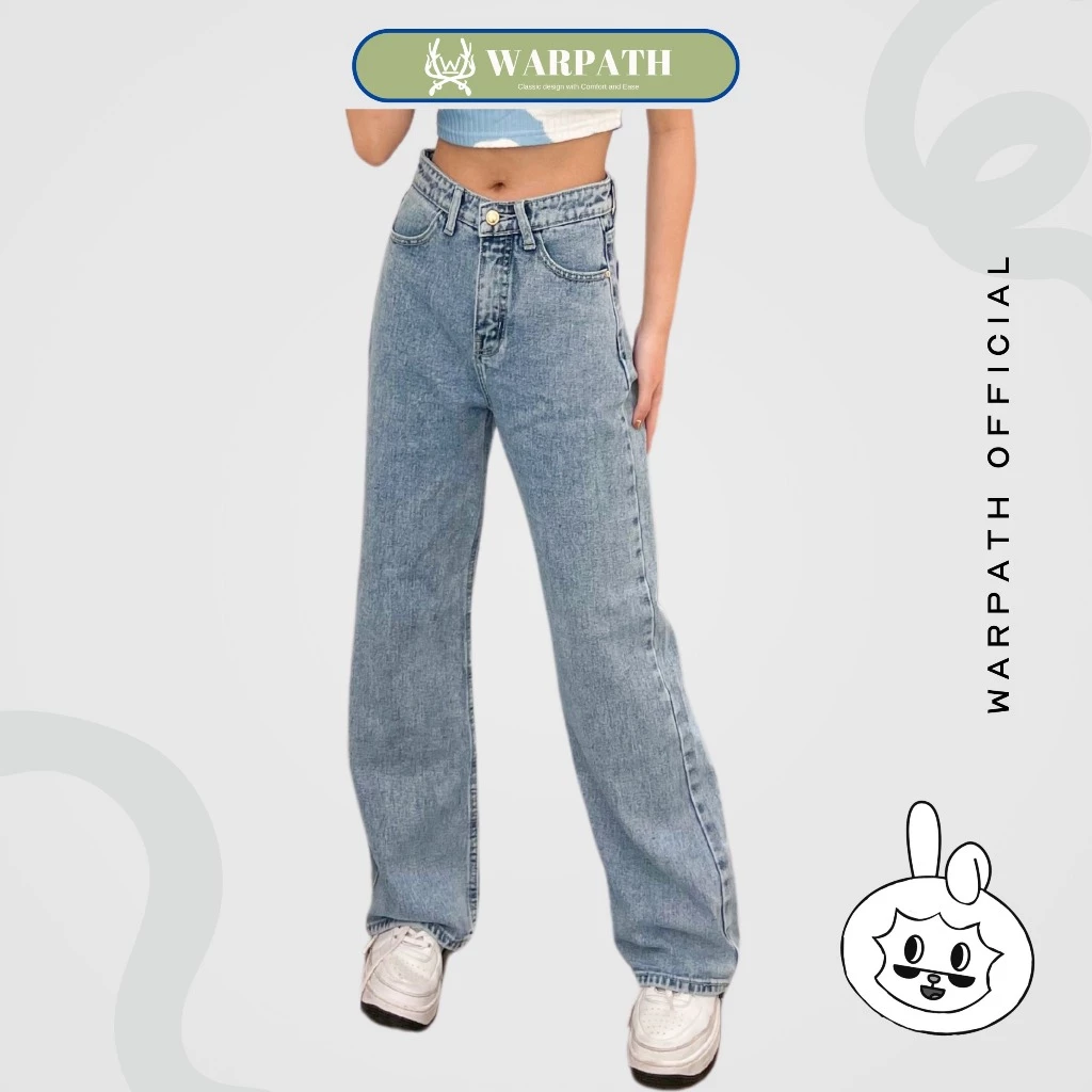 High-Waisted Straight-Leg Jeans