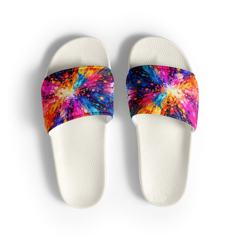 Women's Slides - Paint Splatter