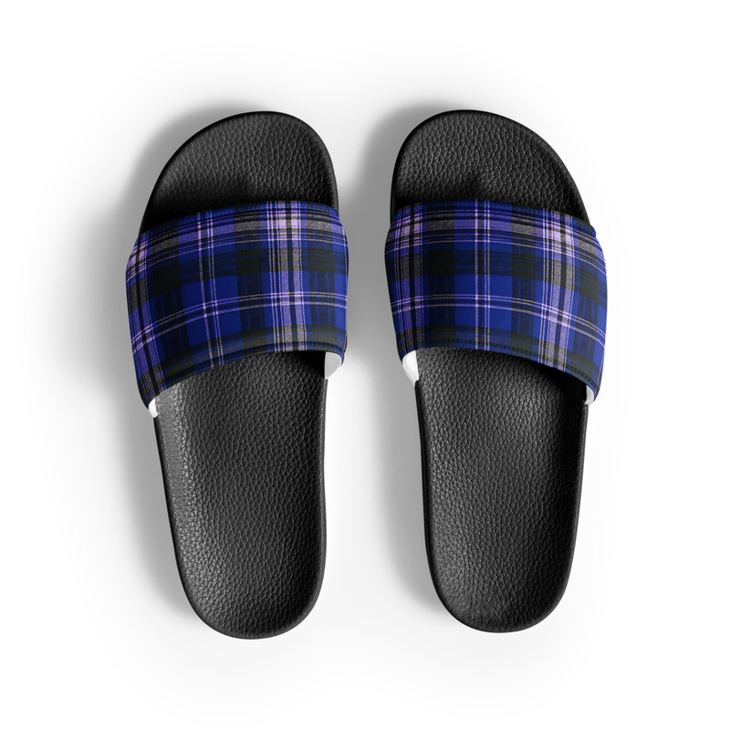 Women's Slides - Flannel, Blue