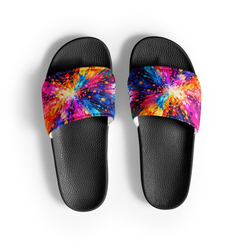 Women's Slides - Paint Splatter