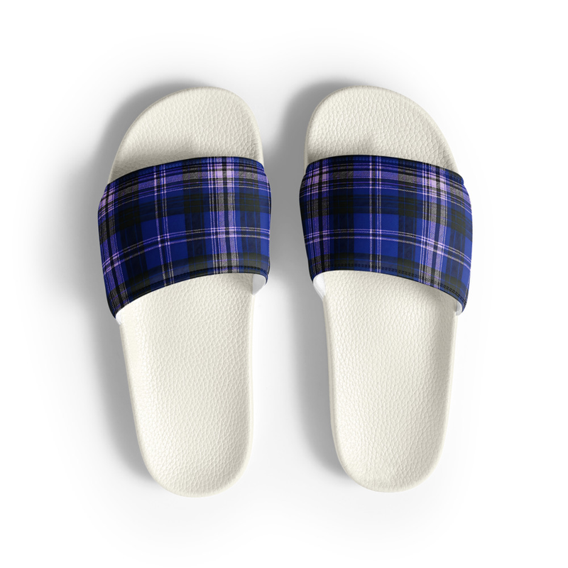 Women's Slides - Flannel, Blue
