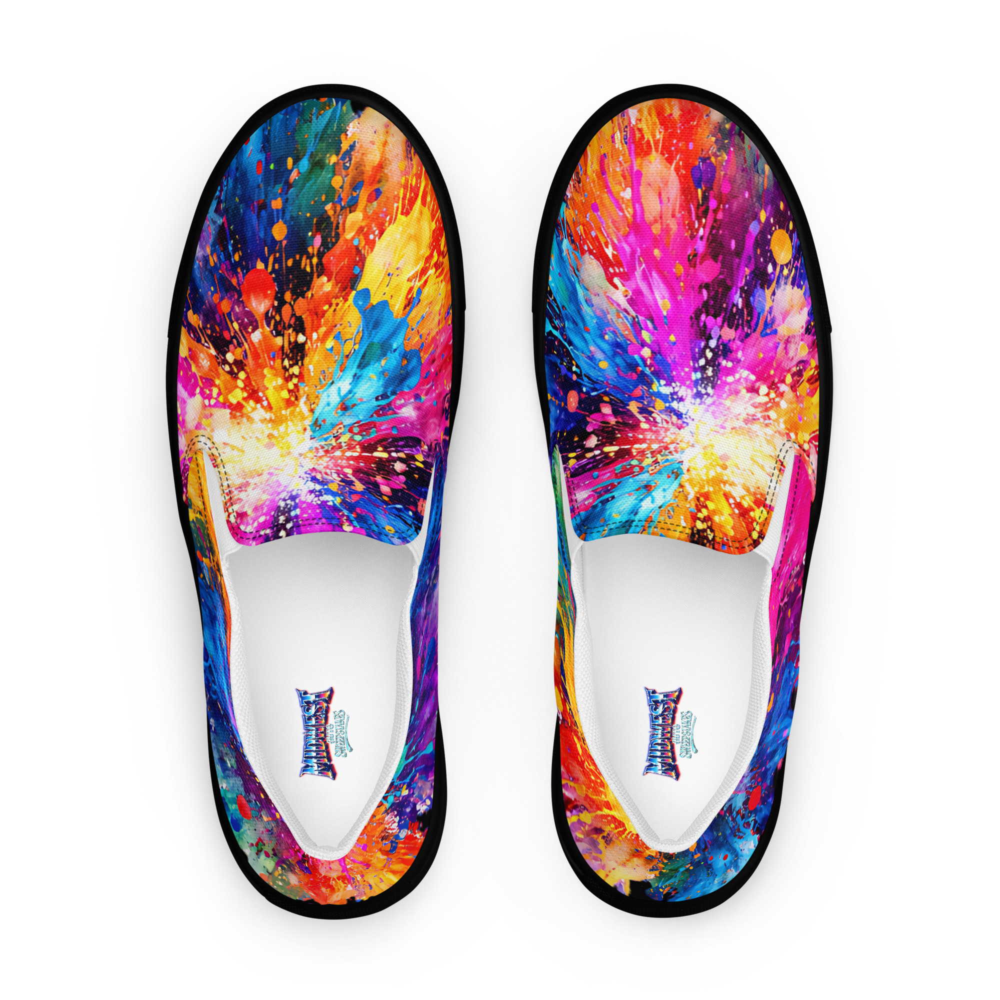 Women's Shoes, Slip-On's - Paint Splatter