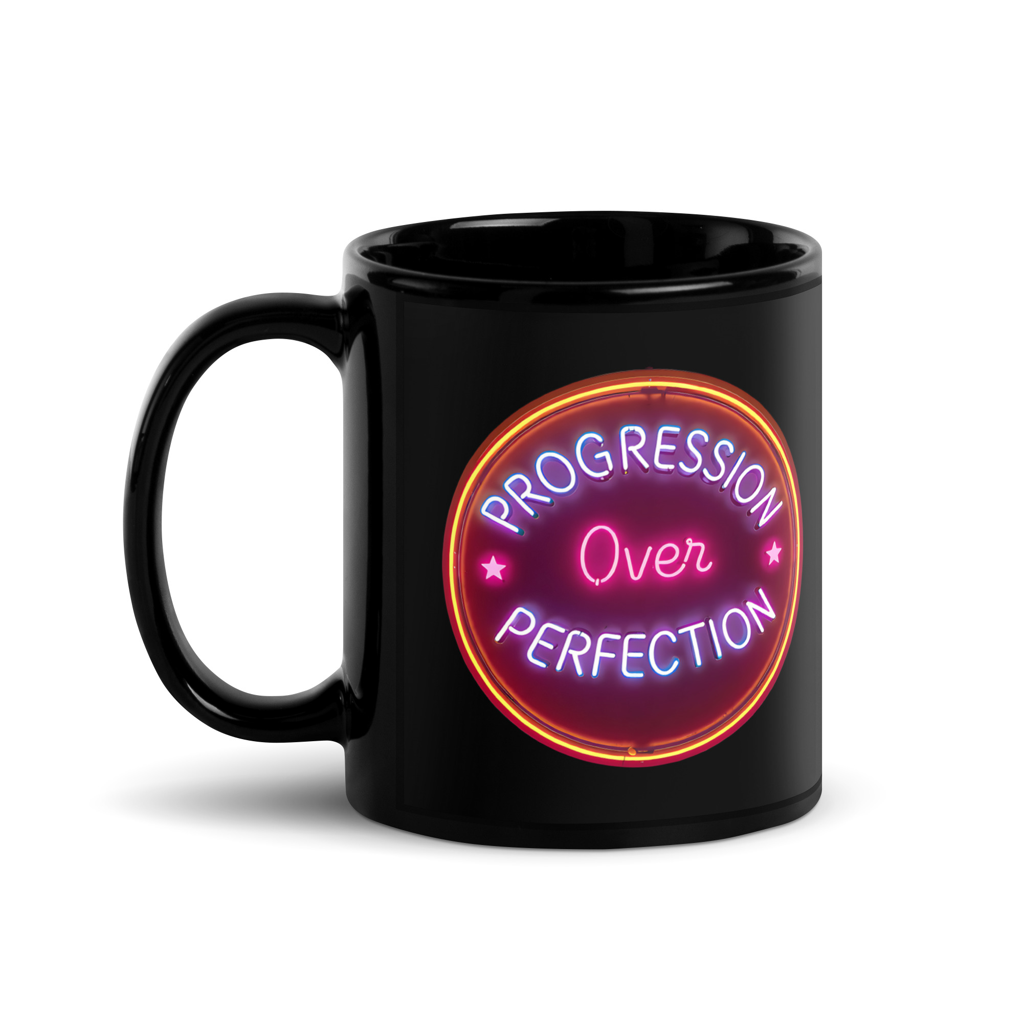 Progression Over Perfection, Mug