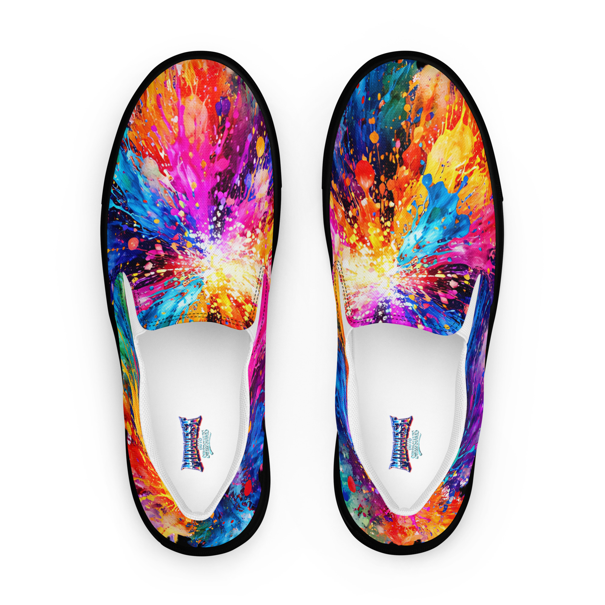 Men's Shoes, Slip-On's - Paint Splatter