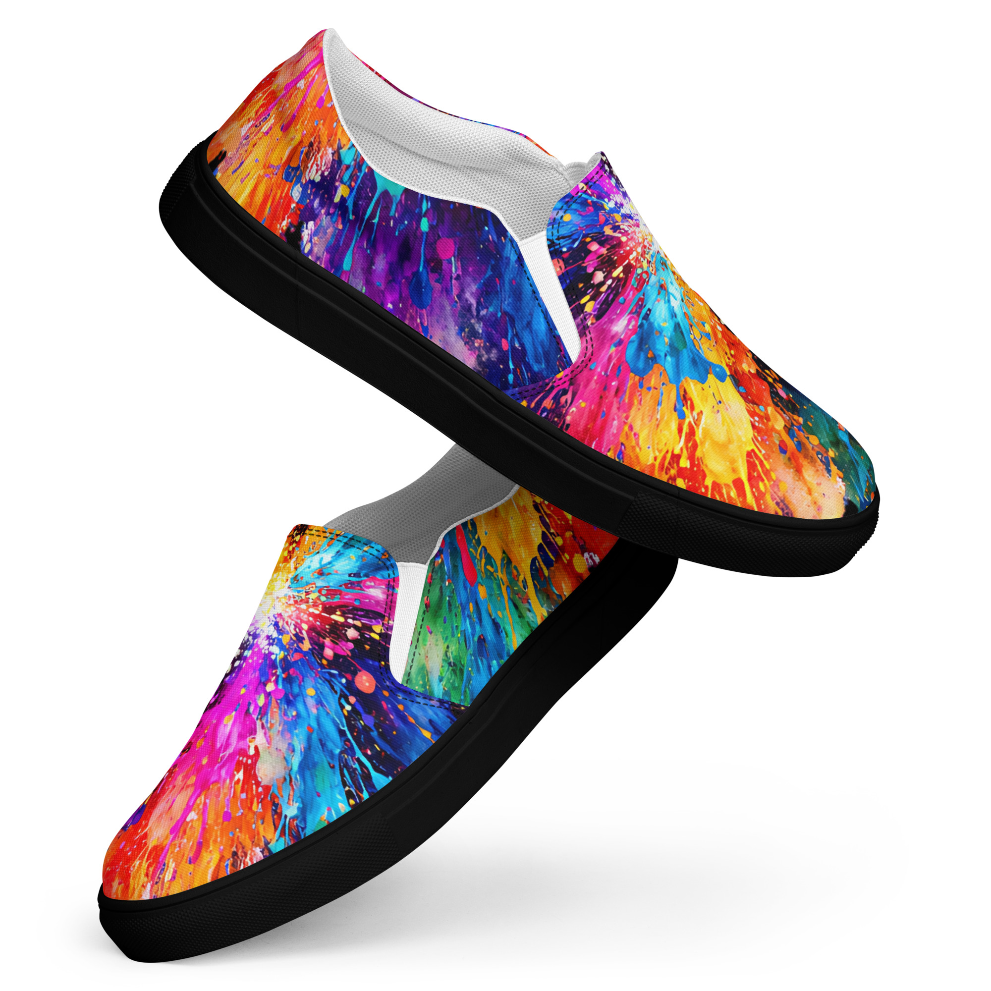 Men's Shoes, Slip-On's - Paint Splatter