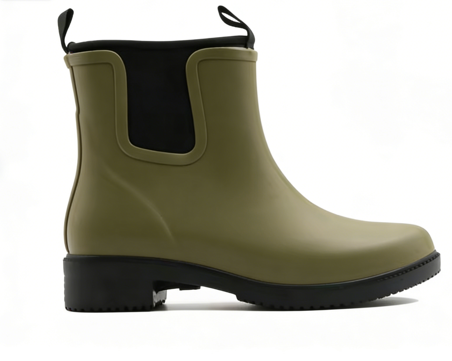 Olive Green Rubber Chelsea Boot 