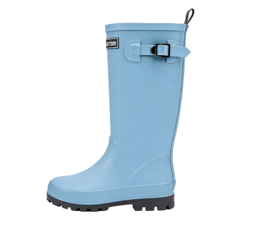 Blue Rubber Rain Boot