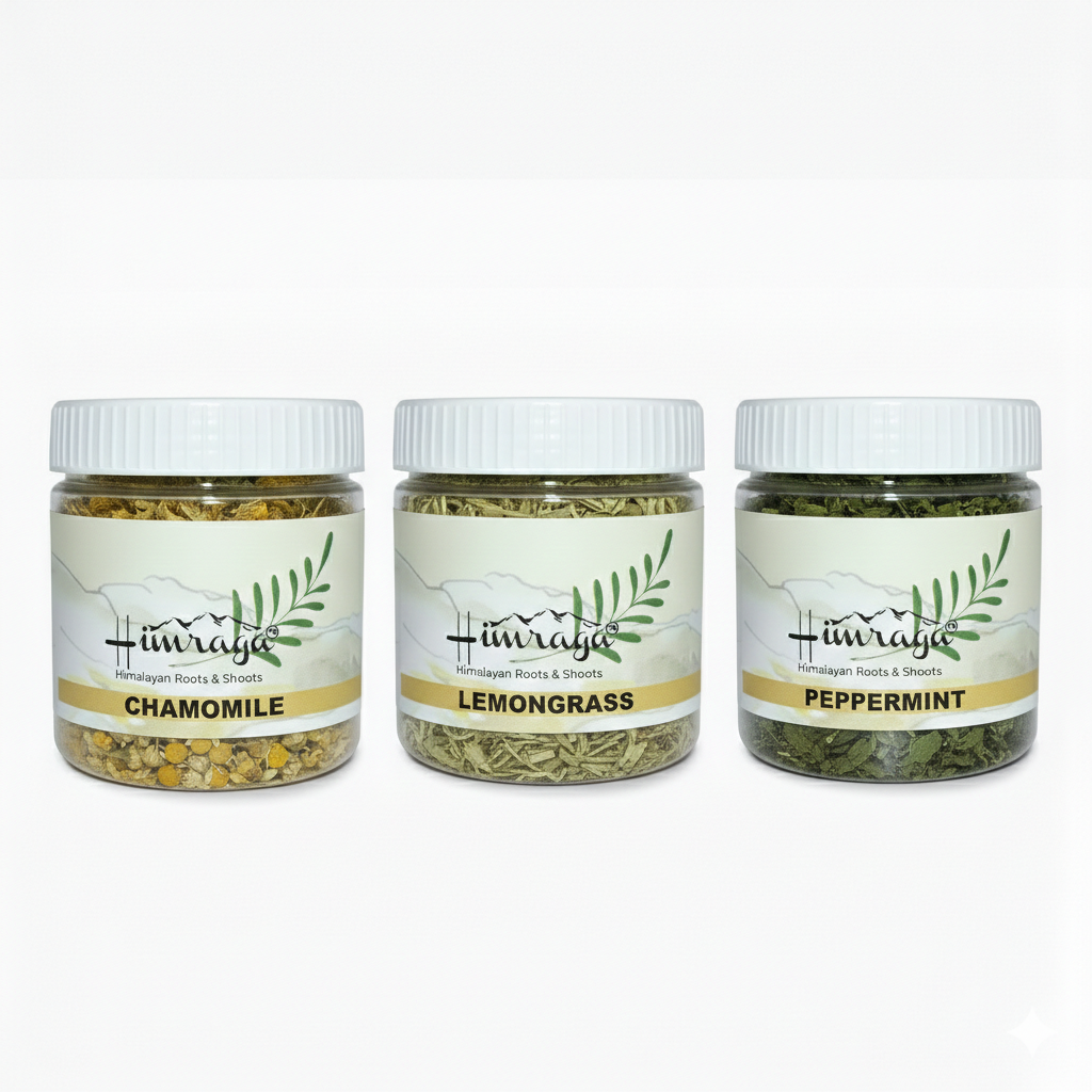 Himraga Starter Wellness Bundle - Set of 3 Chamomile, Peppermint, Lemongrass