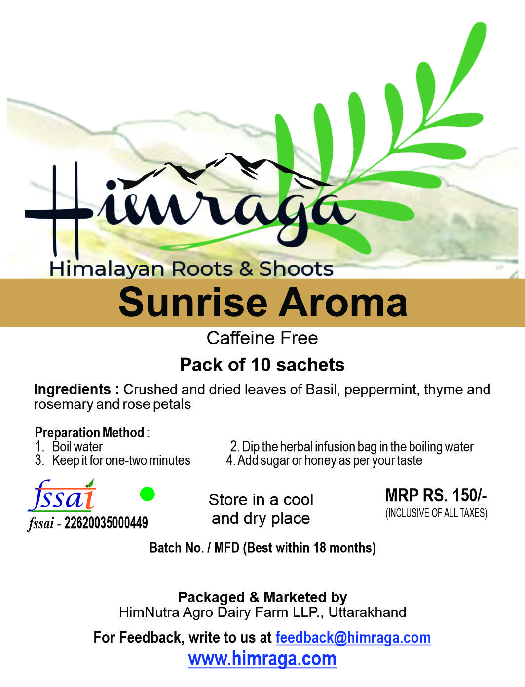 Himraga Sunrise Aroma Herbal Tea