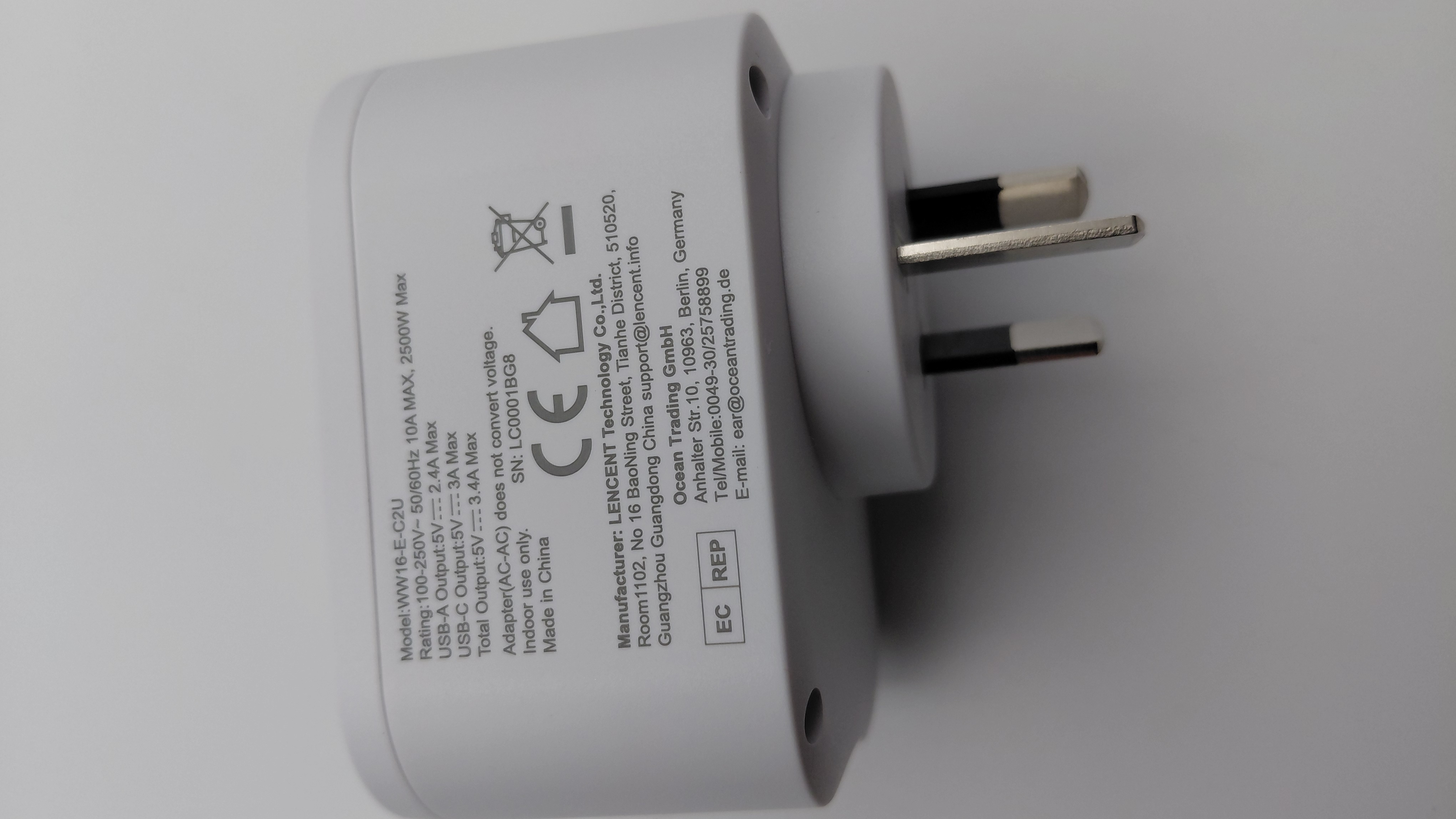 Adaptador Viaje Enchufe Frances