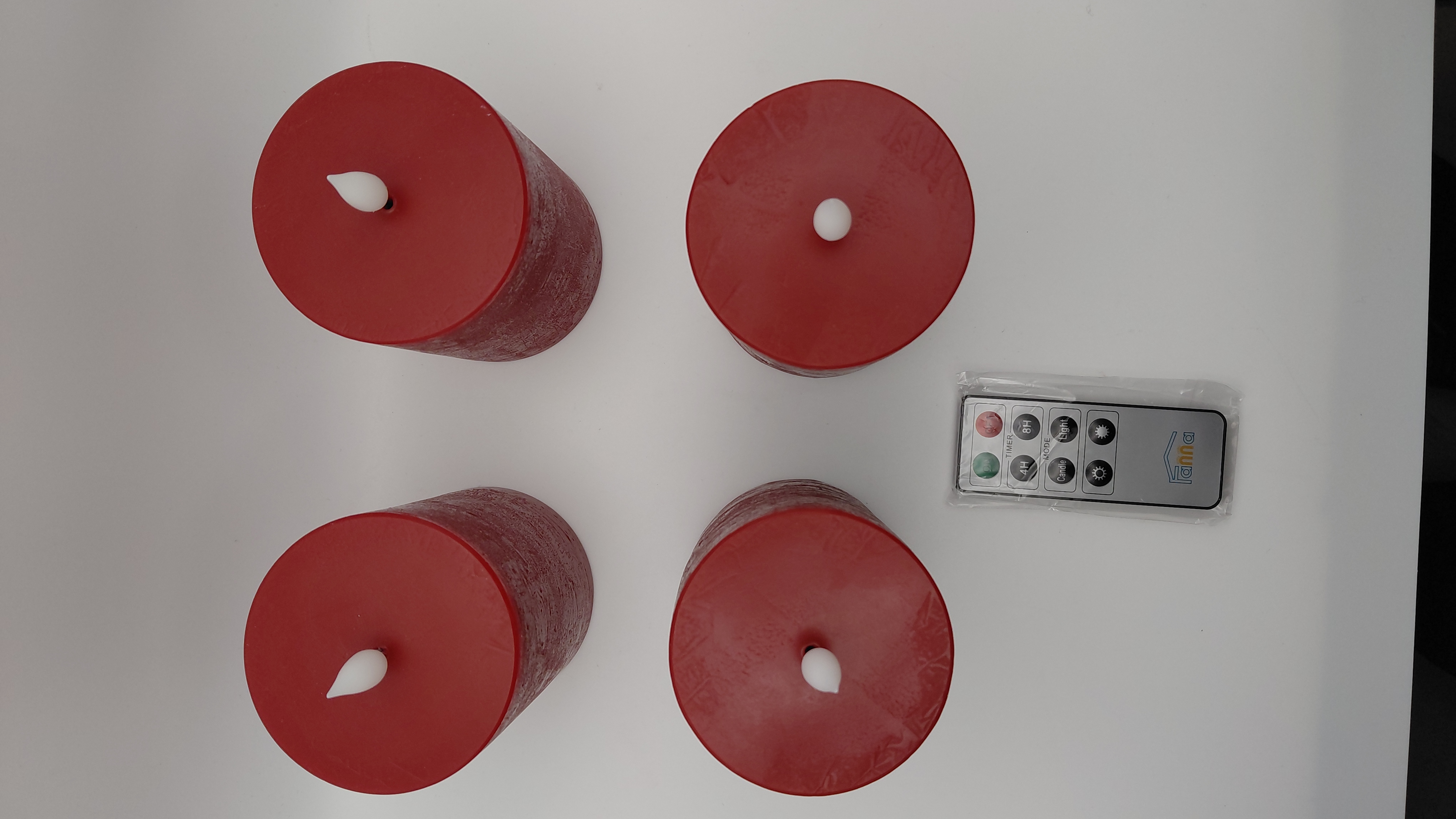 Velas Cera Leds rojas