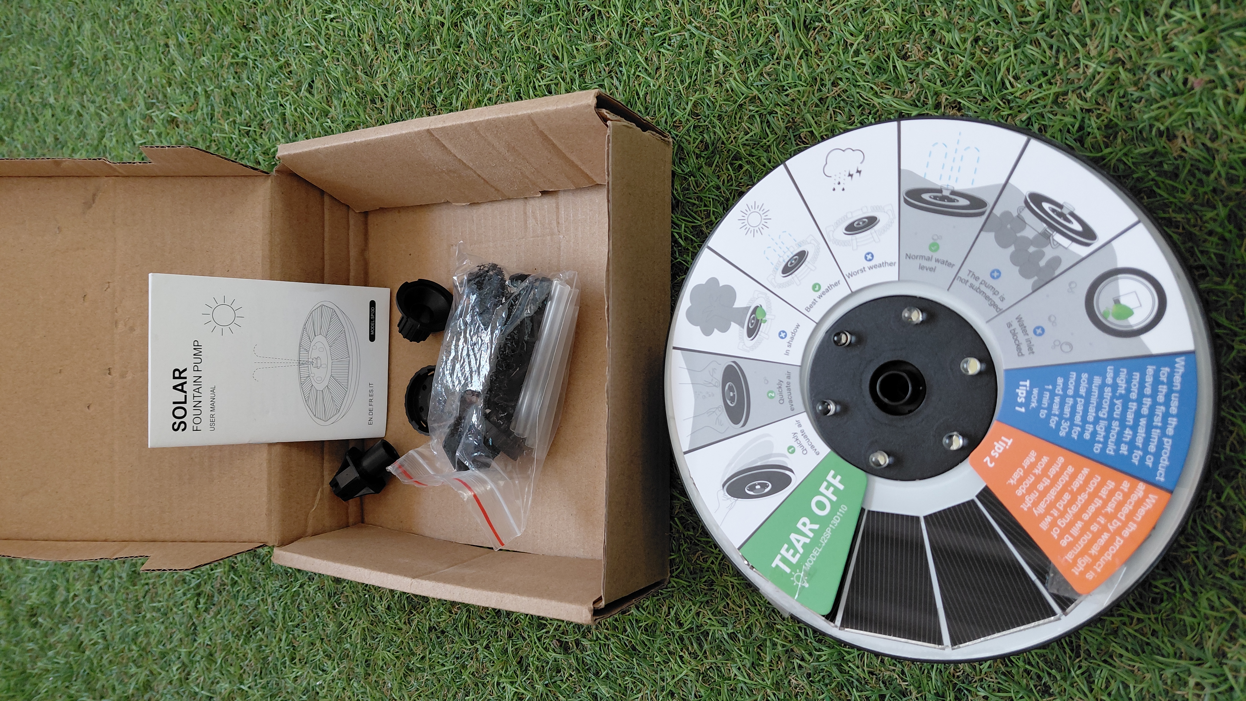 Fuente Solar Pajaros con luz